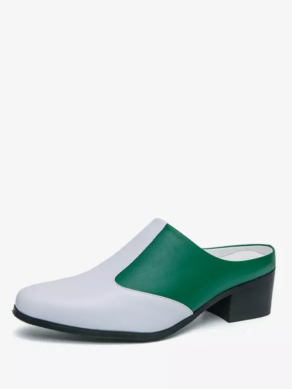 Mocassins à enfiler pour hommes chaussures à talons épais en PU