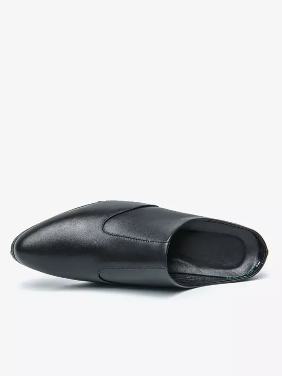 Mocassins à enfiler pour hommes chaussures à talons épais en PU
