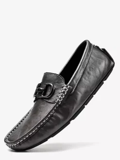Mocassins à mors pour homme chaussures de pont en cuir à enfiler
