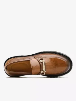 Mocassins à mors pour homme chaussures épaisses antidérapantes en cuir à enfiler