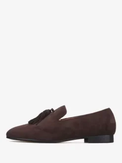 Mocassins à pampilles pour hommes chaussures à enfiler en daim bout rond chaussures de bal de luxe pour mariage