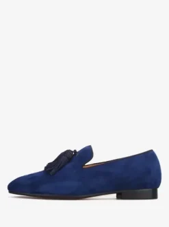 Mocassins à pampilles pour hommes chaussures à enfiler en daim bout rond chaussures de bal de luxe pour mariage