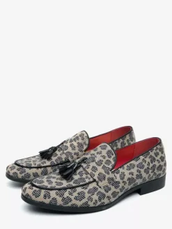 Mocassins à pampilles pour hommes chaussures à enfiler style Penny décoration mode respirant perles blanches tenue de soirée chaussures décontractées