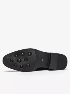 Mocassins classiques à enfiler pour hommes imprimés en cuir talons bas épais chaussures habillées rétro à bout pointu confortables légères et antidérapantes