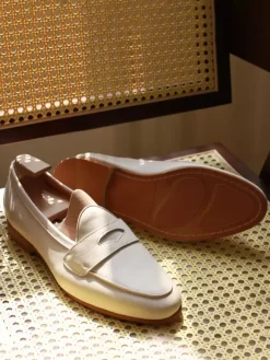 Mocassins en cuir de vache pour homme chaussures de bal de mariage