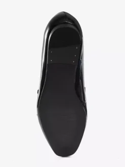 Mocassins habillés à sangle noire pour hommes Chaussures de Mariage Soirée bout rond