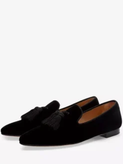 Mocassins Homme en Cuir Synthétique Verni avec Franges Unicolore