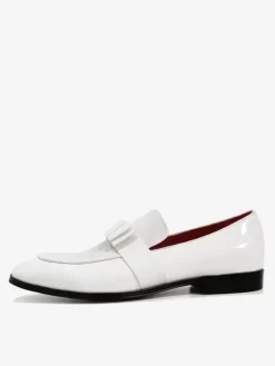 Mocassins Hommes Avec N艙uds Bout Rond En Cuir Bal Soirée Mariage