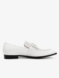 Mocassins Hommes Avec N艙uds Bout Rond En Cuir Bal Soirée Mariage