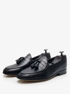 Mocassins Hommes Chaussures En Cuir À Bout Rond Mariage Formelles Derby