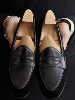 Mocassins Hommes Chaussures De Mariage De Bal Soirée En Cuir Suédé À Bout Rond