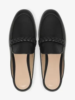 Mocassins mules roses pour femmes mules plates conçues à bout rond