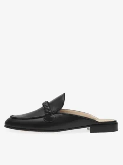 Mocassins mules roses pour femmes mules plates conçues à bout rond