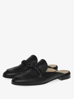 Mocassins mules roses pour femmes mules plates conçues à bout rond