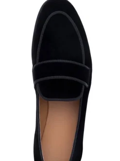 Mocassins noirs pour hommes en daim à bout rond  chaussures de bal de promo  de mariage