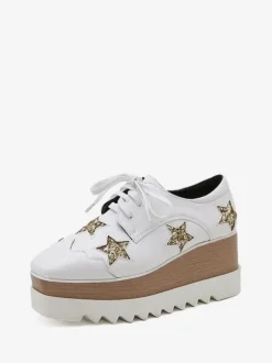 Mocassins Oxfords 2026 avec Plateforme à Cuir Synthétique Vernis Tricolores