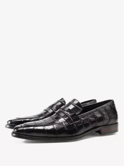 Mocassins Penny pour hommes chaussures habillées classiques et chics en cuir de vache