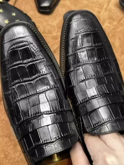Mocassins Penny pour hommes chaussures habillées classiques et chics en cuir de vache