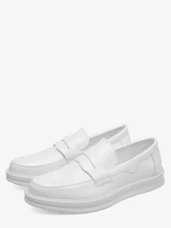 Mocassins Penny pour hommes chaussures de mariage à plateforme en cuir verni basses confortables à semelle souple antidérapantes pour le travail et les affaires