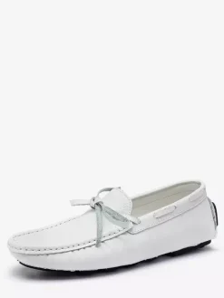 Mocassins belges à lacets pour hommes chaussures de pont en similicuir à pointes légères antidérapantes et flexibles