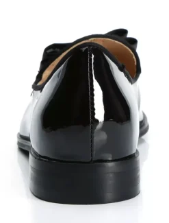 Mocassins belges noirs pour hommes chaussures de marié à bout carré et n艙ud chaussures de soirée pour mariage