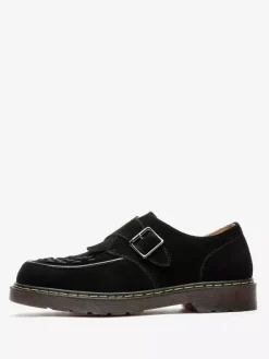 Mocassins à boucle et bout rond en daim pour homme