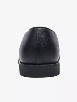 Mocassins à boucle pour homme bout pointu talons bas chaussures à enfiler chaussures de bal en cuir avec boucle