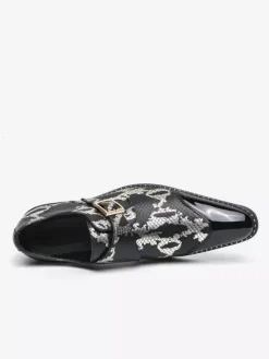 Mocassins à boucle pour hommes chaussures habillées Oxford de luxe pour soirée bal de promo chaussures formelles à enfiler