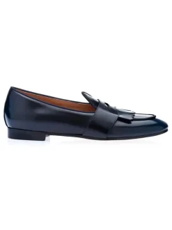 Mocassins Chaussures de Mariage Soirée Homme avec Bout Rond Unicolore