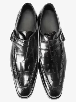 Mocassins en cuir de vache pour hommes chaussures de mariage à sangles moines