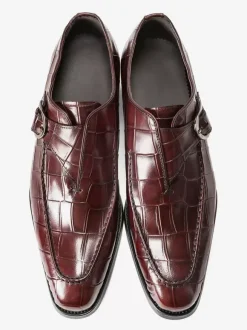 Mocassins en cuir de vache pour hommes chaussures de mariage à sangles moines