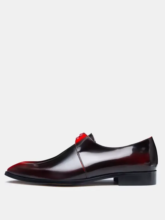 Mocassins à enfiler pour hommes chaussures de bal de fin d'année faites à la main chaussures de mariage