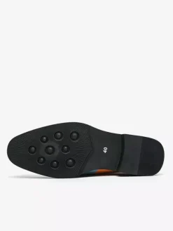Mocassins à enfiler pour hommes couleur unie grande taille en cuir décontractés à bout pointu respirants pour soirées