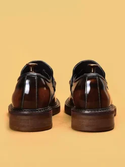 Mocassins à mors pour hommes chaussures de conduite en cuir véritable à enfiler chaussures de travail élégantes et formelles