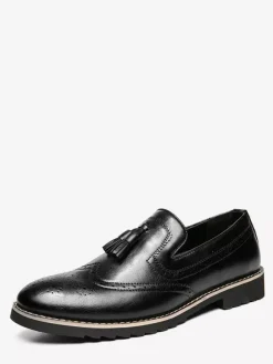 Mocassins à pampilles pour hommes chaussures à enfiler décorées antidérapantes à talons bas respirantes décontractées