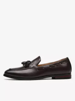 Mocassins à pampilles pour hommes chaussures plates à bout pointu décontractées