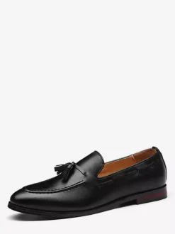Mocassins à pampilles pour hommes chaussures plates à bout pointu décontractées