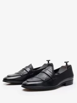 Mocassins Penny pour hommes chaussures de bal de promo de mariage à enfiler en cuir style artistique