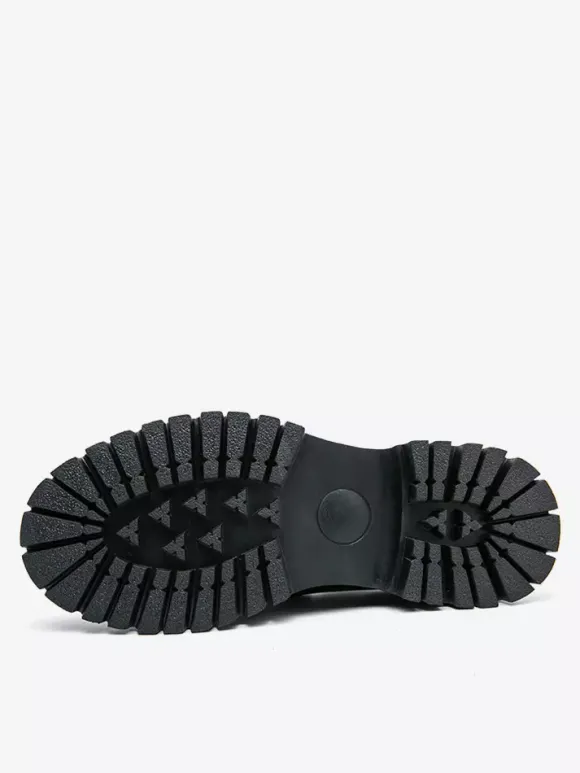 Mocassins Penny pour hommes en cuir antidérapant à plateforme chaussures à enfiler épaisses bout rond semelle crantée chaussures décontractées et formelles
