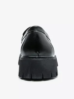 Mocassins Penny pour hommes en cuir antidérapant à plateforme chaussures à enfiler épaisses bout rond semelle crantée chaussures décontractées et formelles