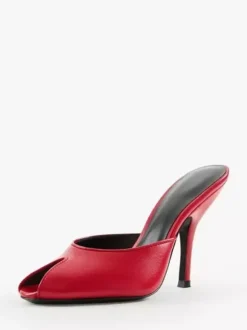 Mules à talons hauts pour femmes escarpins à bout ouvert et talon aiguille sans talon
