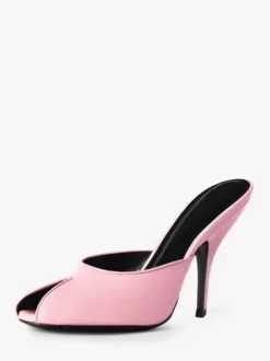 Mules à talons hauts pour femmes escarpins à bout ouvert et talon aiguille sans talon