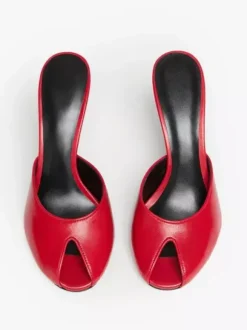 Mules à talons hauts pour femmes escarpins à bout ouvert et talon aiguille sans talon