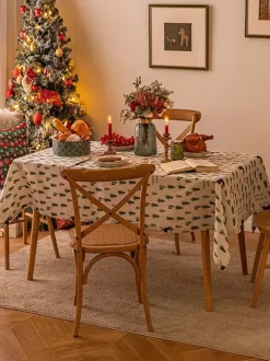 Nappe Costumes de vacances de Noël polyester de Noël rouge