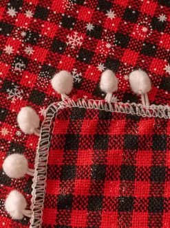 Nappe Costumes de vacances de Noël à carreaux blanche de Noël