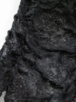 Nuisette longue noire sexy gainante dos nu découpée en polyester lingerie