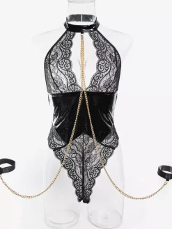 Nuisettes en dentelle noires gainantes et sexy pour femmes