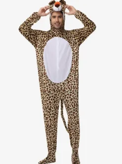 Onesie Kigurumi Pyjama Animal Adulte Léopard Polyester Combinaison Kigurumi Costumes