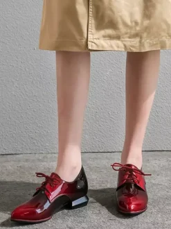Oxfords Academic Ombre Toe Pointed Toe Chaussures décontractées pour femmes
