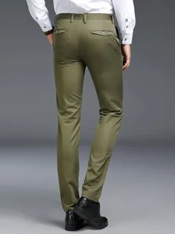 Pantalon décontracté pour homme coupe slim coupe droite tenue de soirée pantalon épais en velours